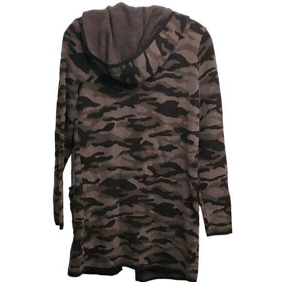 RACHEL Zoe Long Sleeve Camo Open Front Cardigan Oversized Sweater Size Medium - Picture 6 of 8